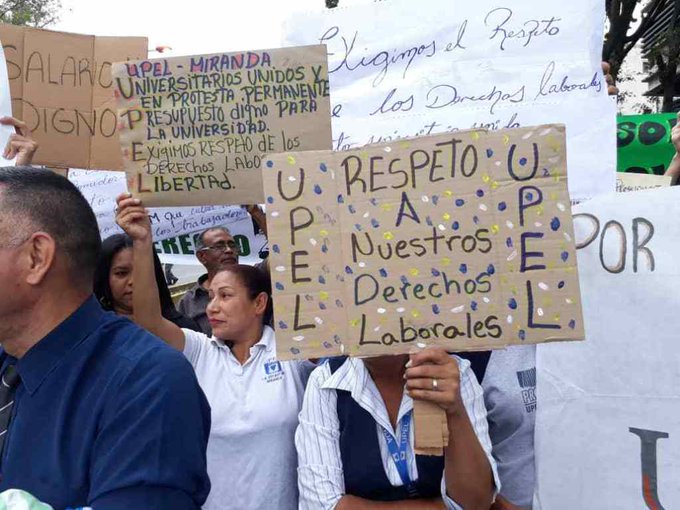 Pedagógico-22.05.19 Protesta profesores universitarios UPEL La Urbina