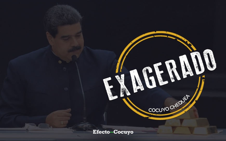 Exagerado cocuyo chequea Maduro minería oro