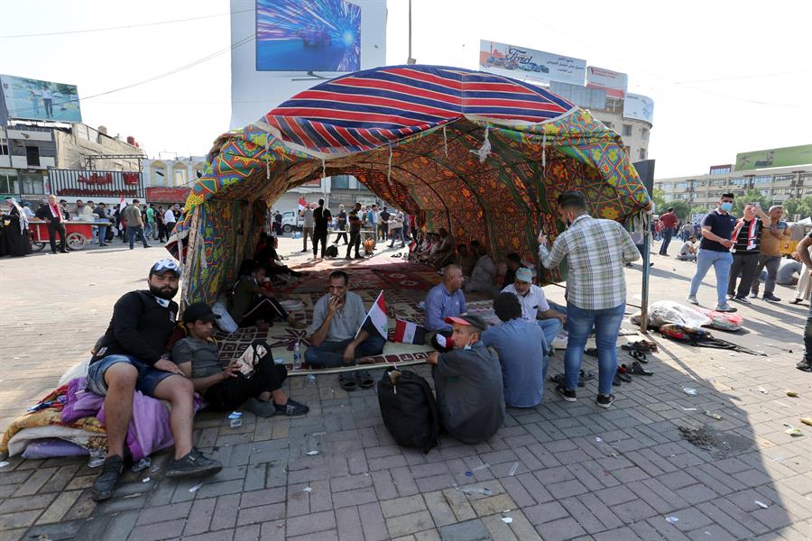 mueren 63 personas en protesas en Irak