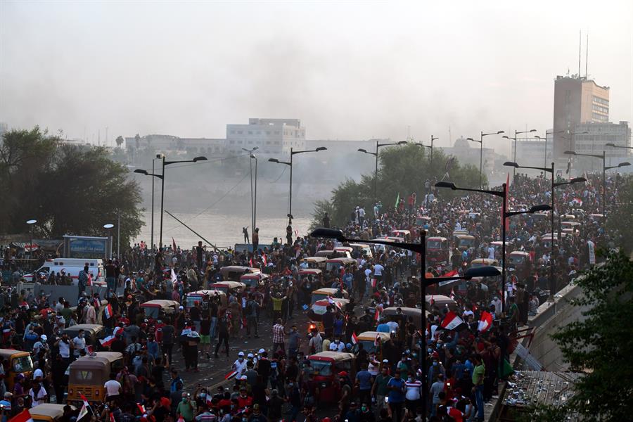 mueren 63 personas en protesas en Irak