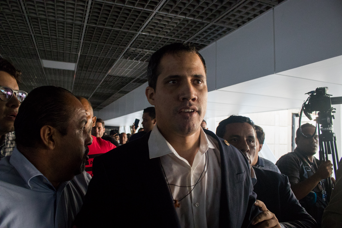 Juan Guaidó llegada a venezuela
