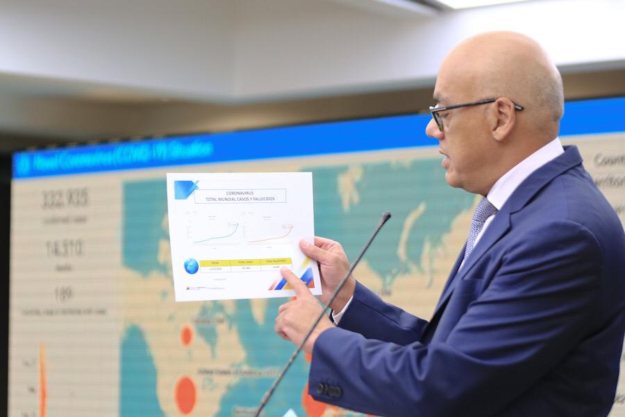 Venezuela empieza a usar la cloroquina para tratar COVID-19, anuncia Jorge Rodríguez