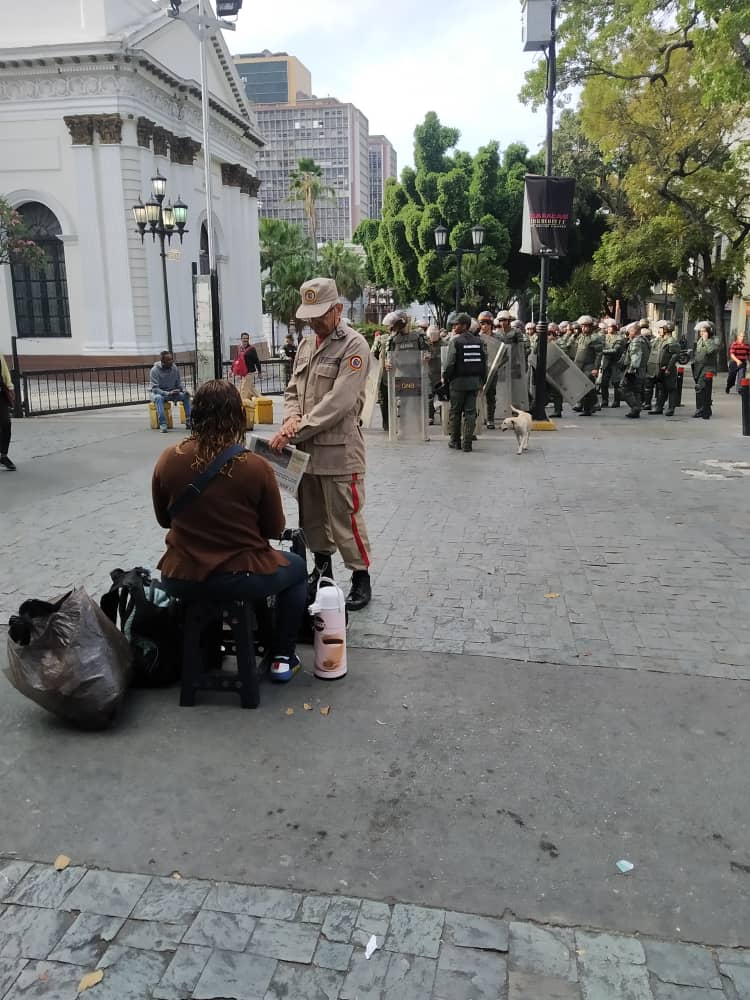 Despliegue militar en el centro de Caracas la mañana de este #10Mar