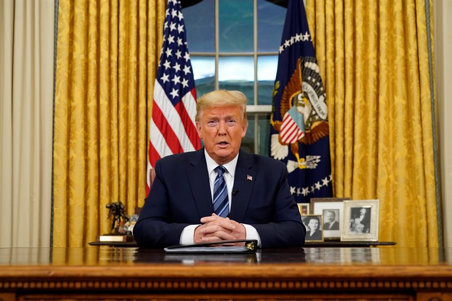 Trump suspende viajes desde Europa a EEUU por 30 días por el coronavirus