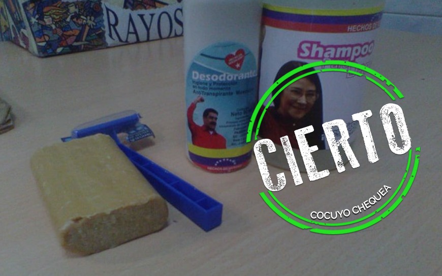 Son reales los productos del kit de higiene con el rostro de Maduro y Cilia