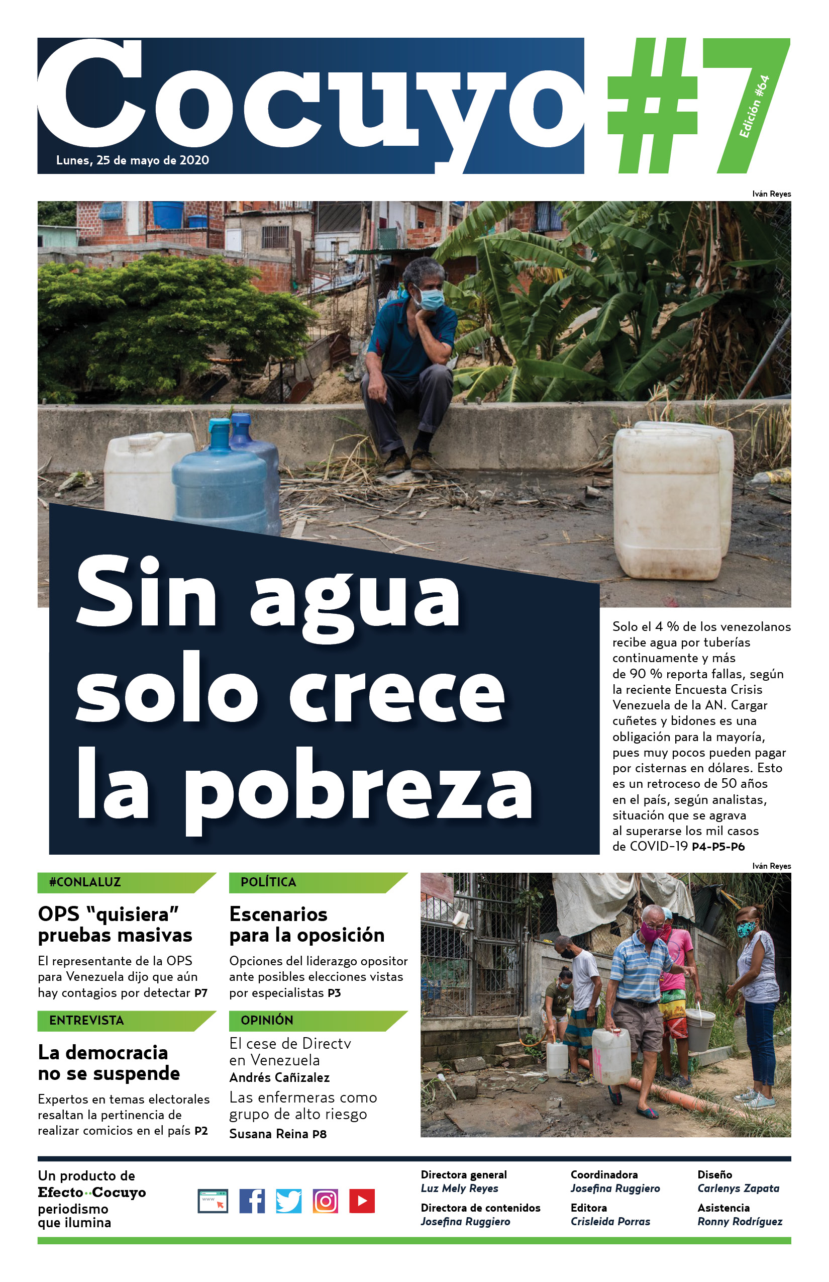 Portada Cocuyo #7 nro 64 sin agua solo crece la pobreza
