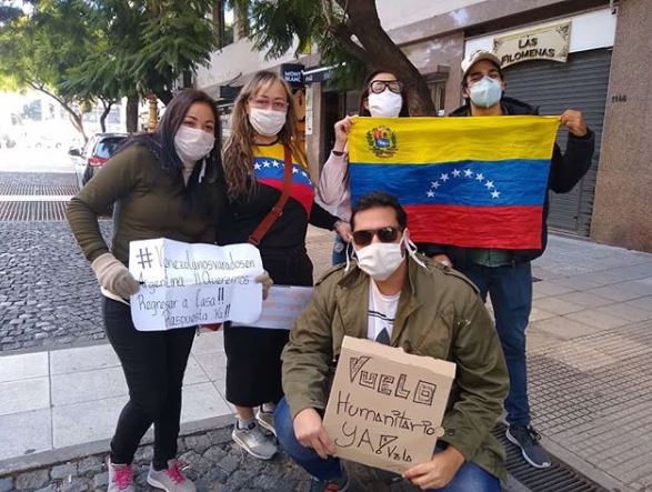 Venezolanos en Argentina exigen un vuelo humanitario para retornar