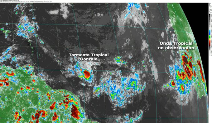 Inameh descarta que tormenta Gonzalo se convertirá en huracán