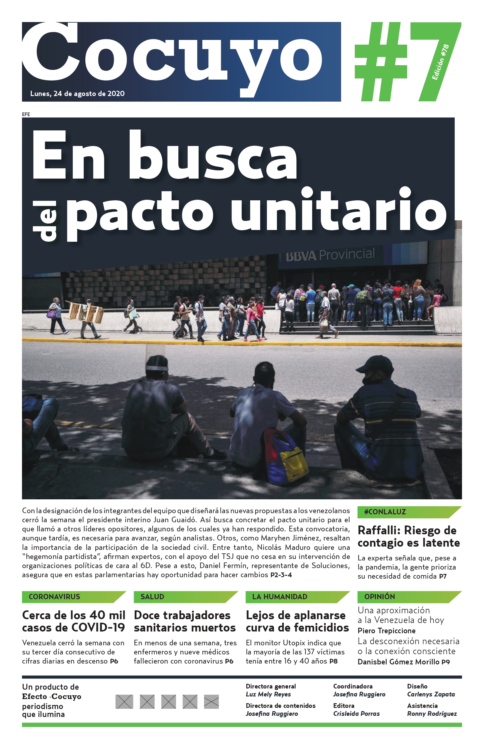 Portada Cocuyo #7 nro. 78 En busca del pacto unitario