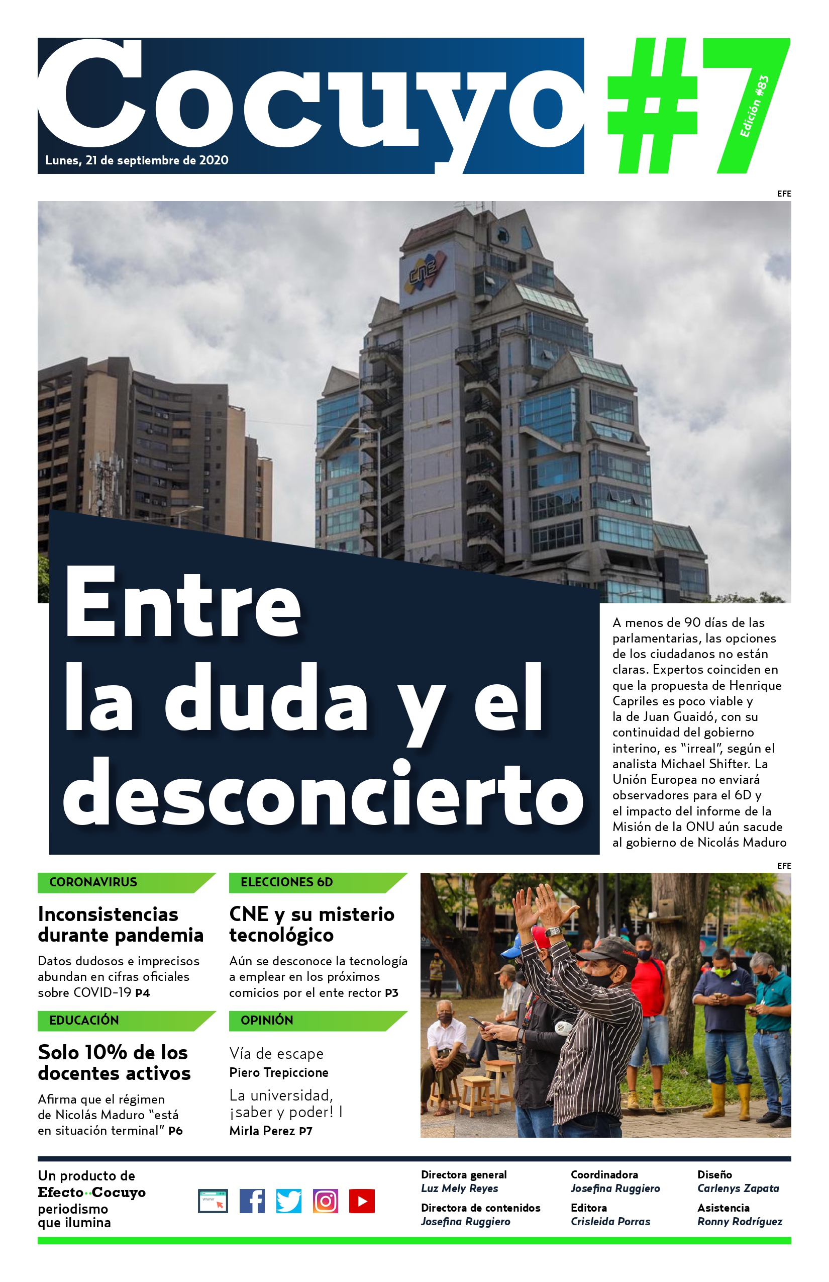 Portada edición nro 83 Cocuyo #7 Entre la duda y el desconcierto