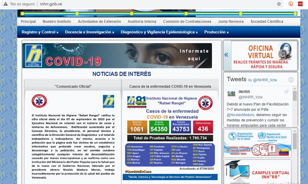 Instituto de Higiene dice que sufrió "vandalismo" y cambia cifra de fallecidos por COVID-19