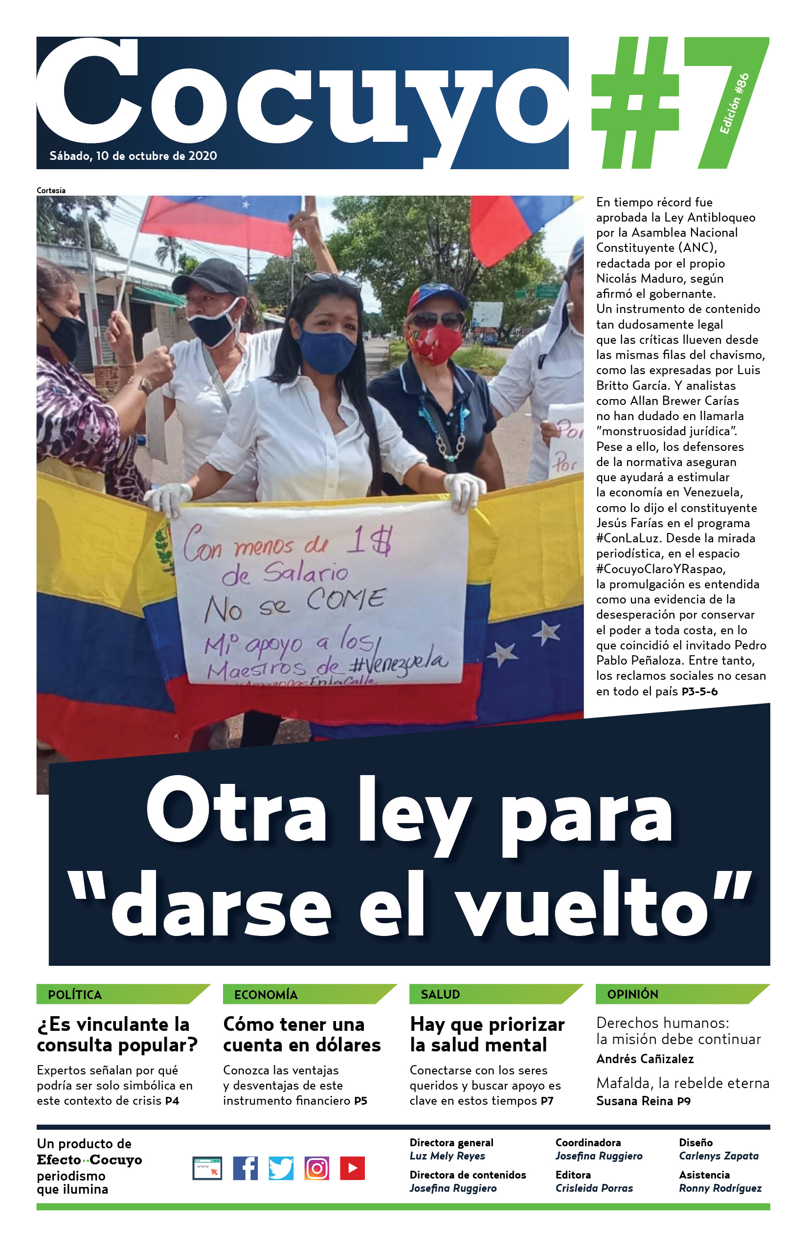 Otra ley para darse el vuelto portada Cocuyo #7 nro. 86