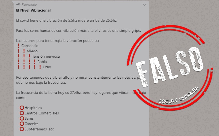 ¿Es posible eliminar el COVID-19 con una vibración mayor a 25.5 Hz?
