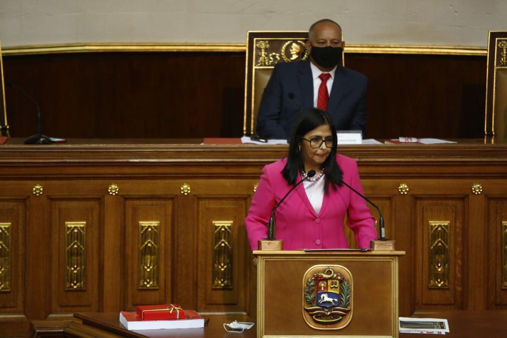Delcy Rodríguez presenta presupuesto 2021 ante la ANC