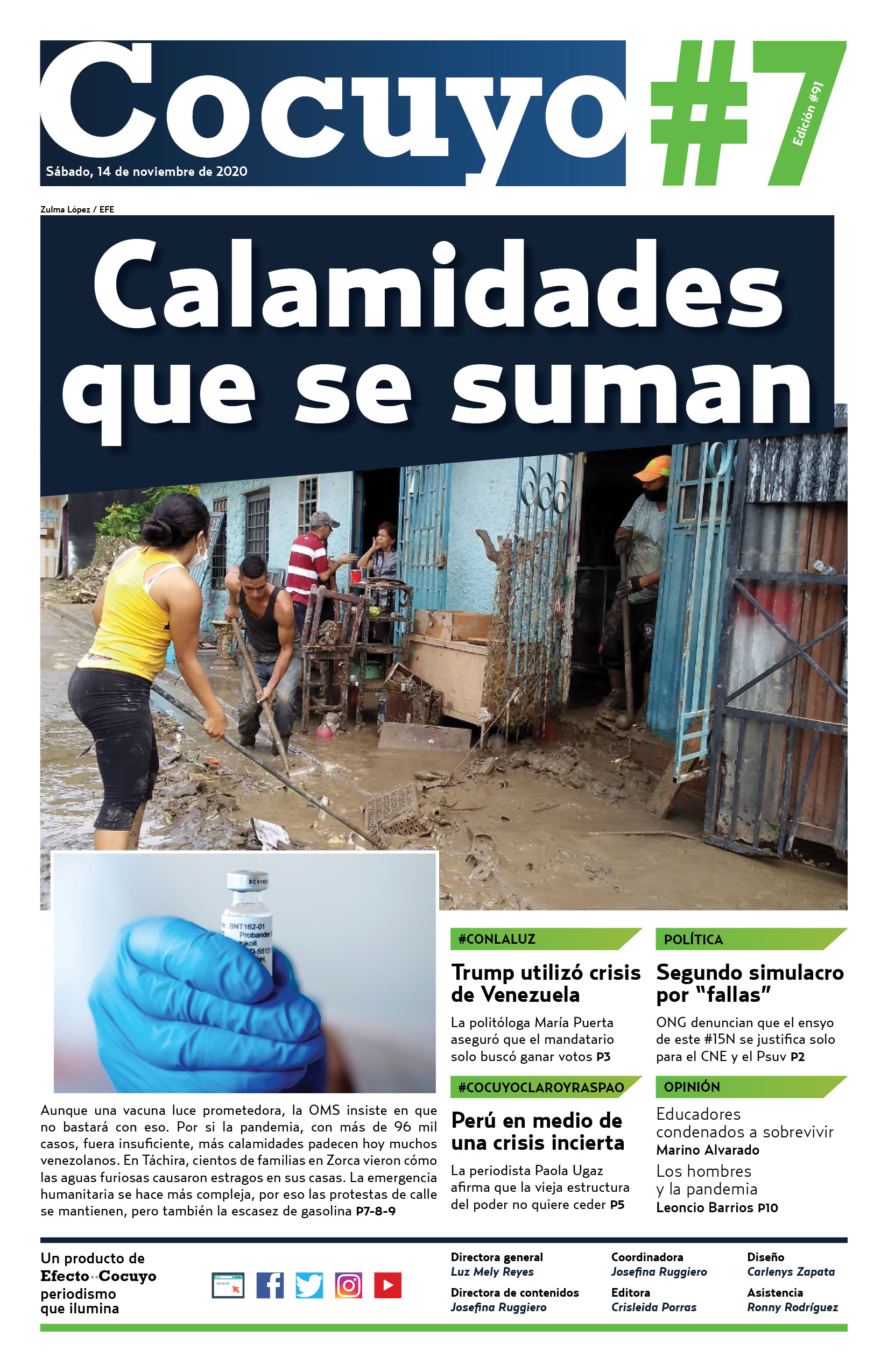 Portada Cocuyo #7 nro 91 Calamidades que se suman