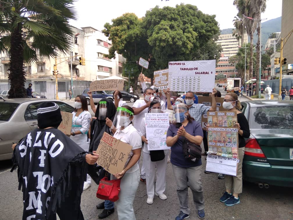 Gremios laborales de Distrito Capital se unen en protesta para rechazar la nuevas tablas salariales este #12Nov