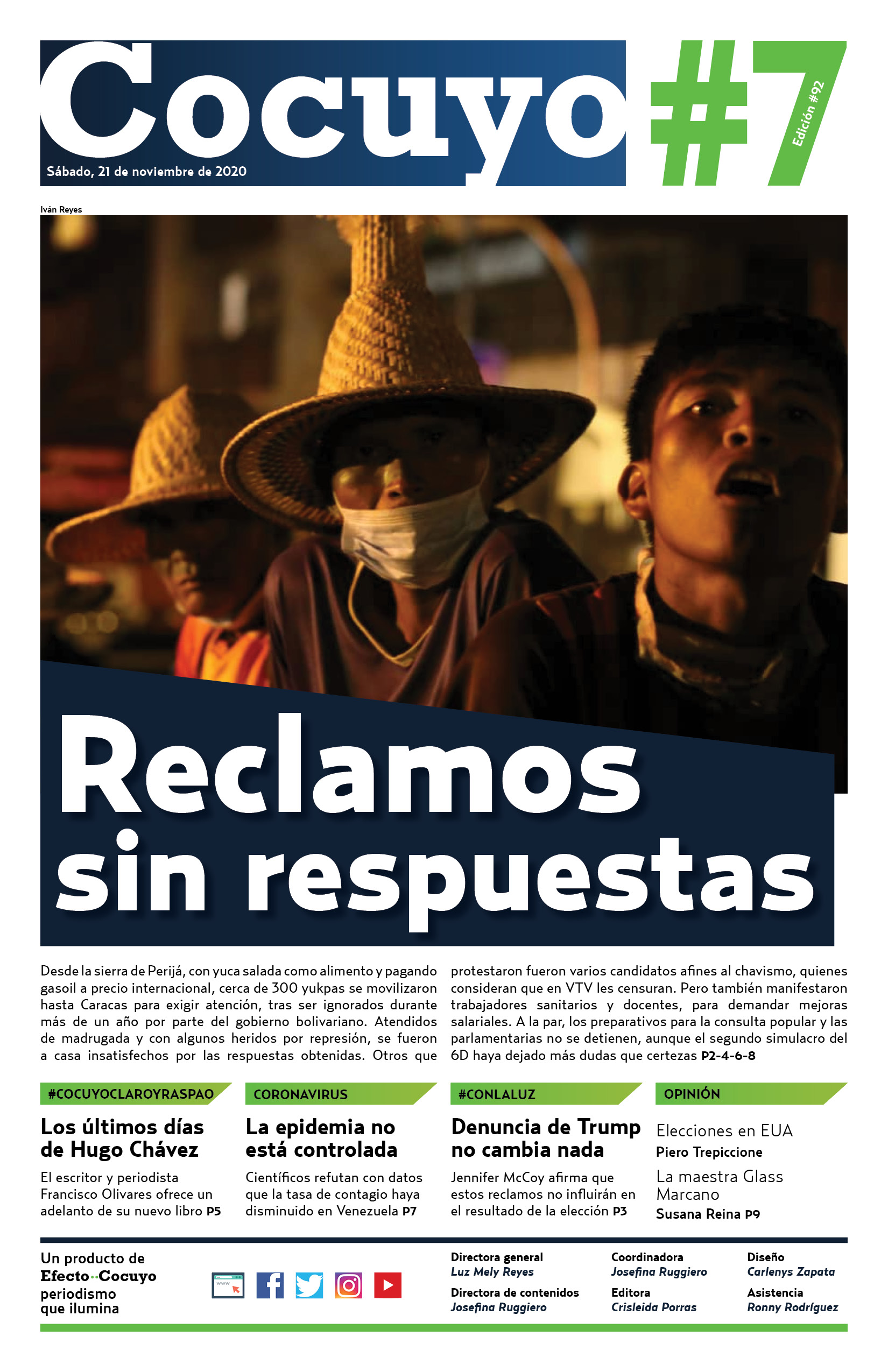 Portada Cocuyo #7 nro 92 Reclamos sin respuestas