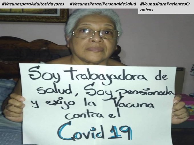 Campaña virtual exige vacunas para adultos mayores y grupos de riesgo