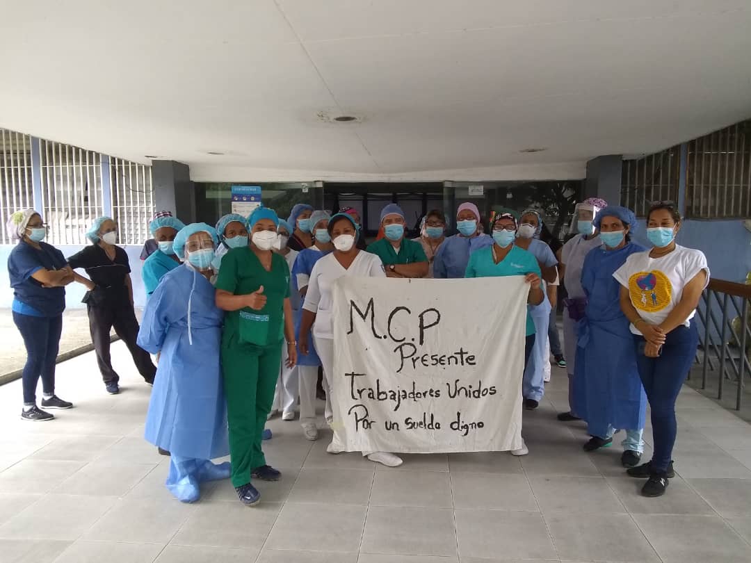 Protestan en la maternidad Concepción Palacios por bajos sueldos y falta de equipos de bioseguridad
