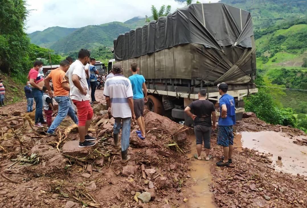 Lluvias en Los Andes ocasionan colapsos en carreteras