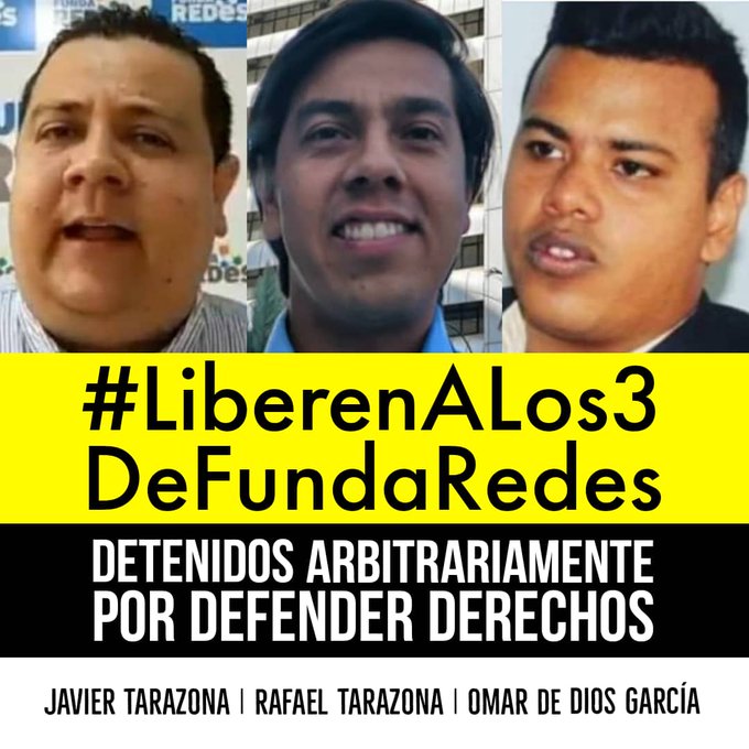 Dictan privativa de libertad contra director de Fundaredes y otros dos activistas de la ONG