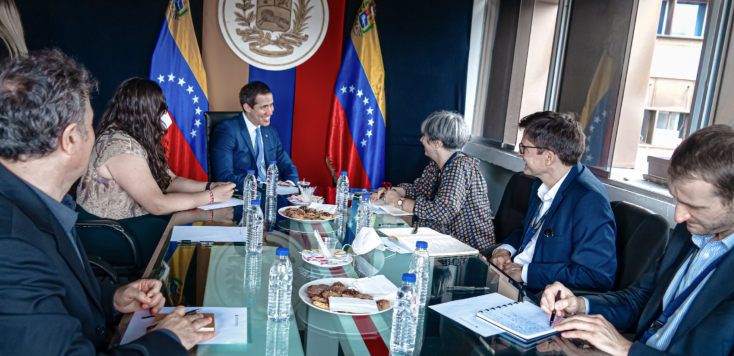Observadora jefa de UE aborda con Guaidó la situación política de Venezuela