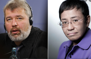 Periodistas María Ressa y Dmitry Muratov reciben Nobel de la Paz este #10Dic en Noruega