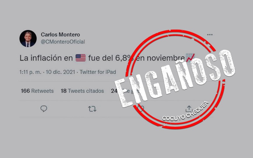 Inflación en EE.UU no fue de 6,8 % en noviembre