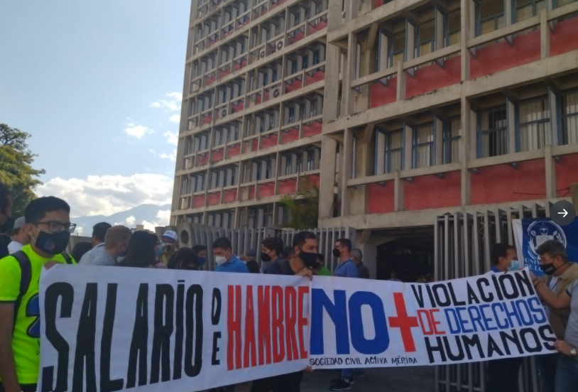 El sector universitario de la ULA intensificó las protestas este 2022 debido a la vulnerabilidad a que los expone los bajos salarios