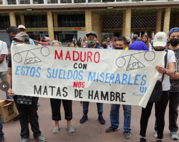 Este 6 de abril se registraron dos focos de protestas Caracas que tuvieron la finalidad de exigir mejoras salariales