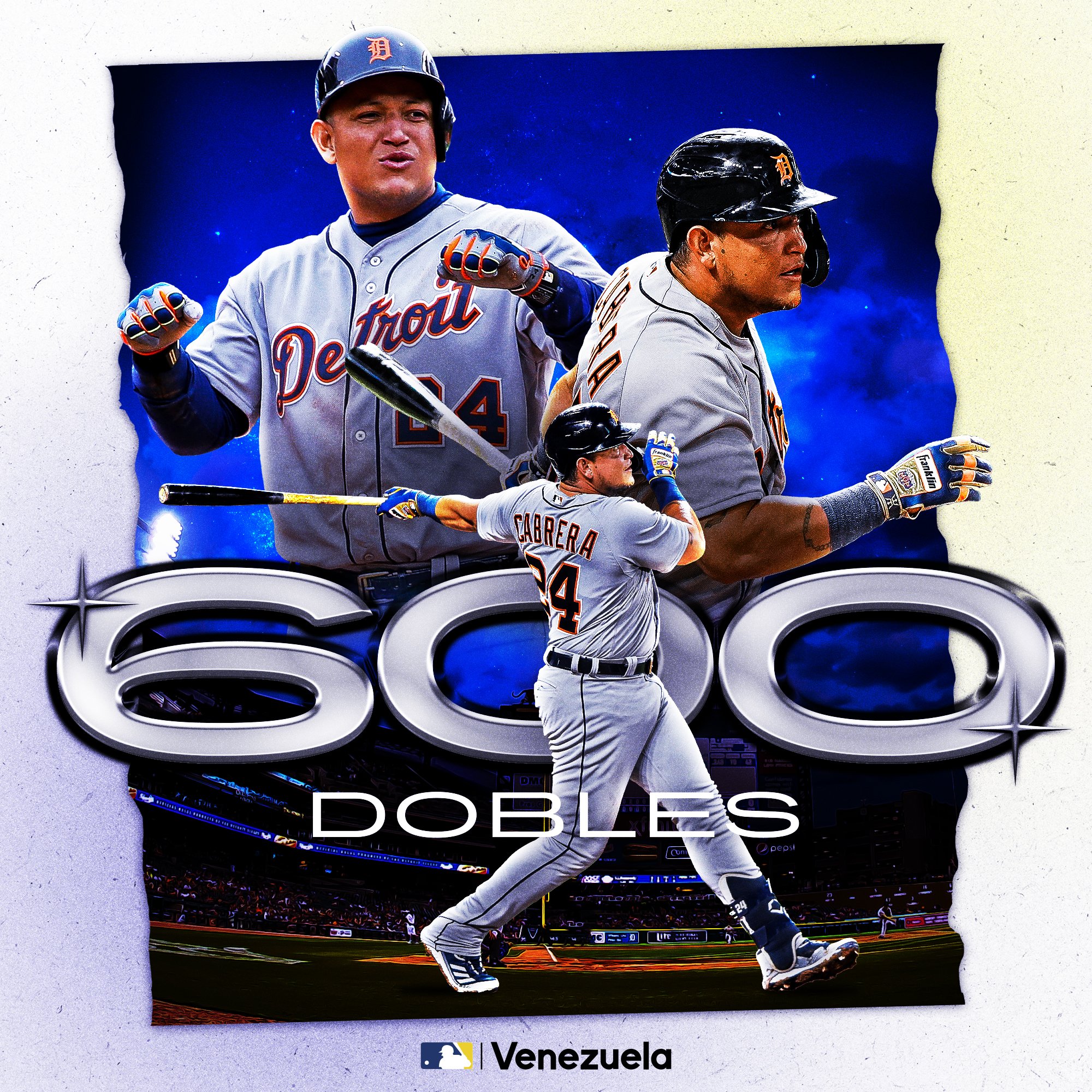 Llegaron los 600 dobles de Miguel Cabrera y logra nueva marca en la MLB