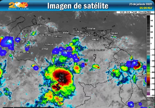 Lluvias vespertinas en oriente y occidente este #25Jul