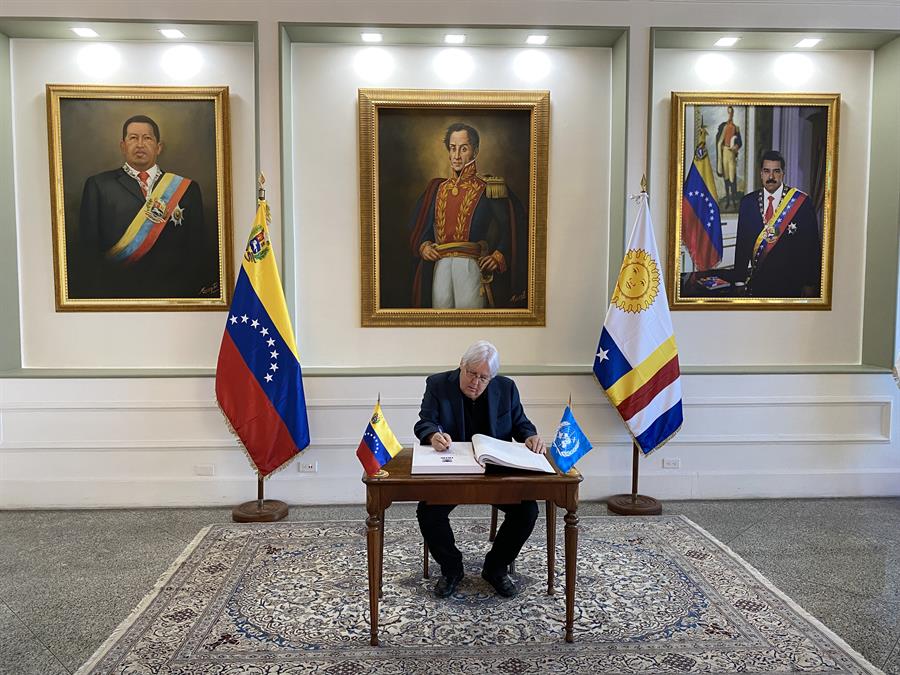 El representante de la ONU se reunió con el canciller, Carlos Faría, y con la vicepresidenta ejecutiva, Delcy Rodríguez