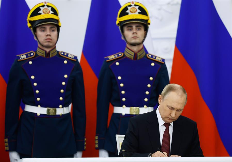 Putin confirma anexión de cuatro regiones ucranianas ocupadas