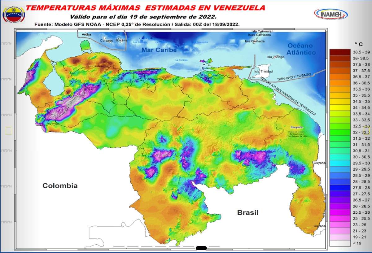 Inameh prevé que se mantengan las temperaturas de hasta 39° C en Falcón