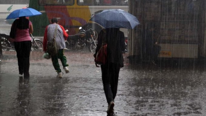 Lluvias vespertinas en gran parte del país para este 4 de octubre