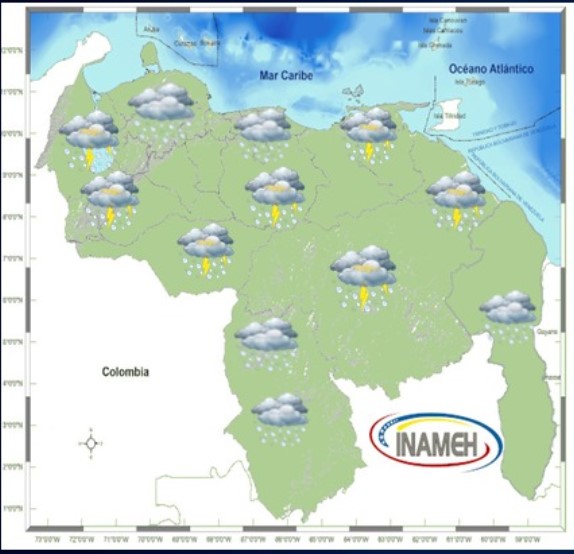 Línea de inestabilidad atmosférica provocará lluvias este lunes #26Sep