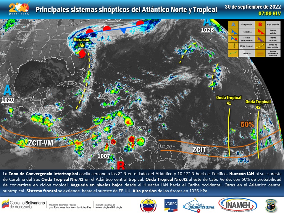 Lluvias matutinas y chubascos en la tarde pronostica el Inameh #30Sep