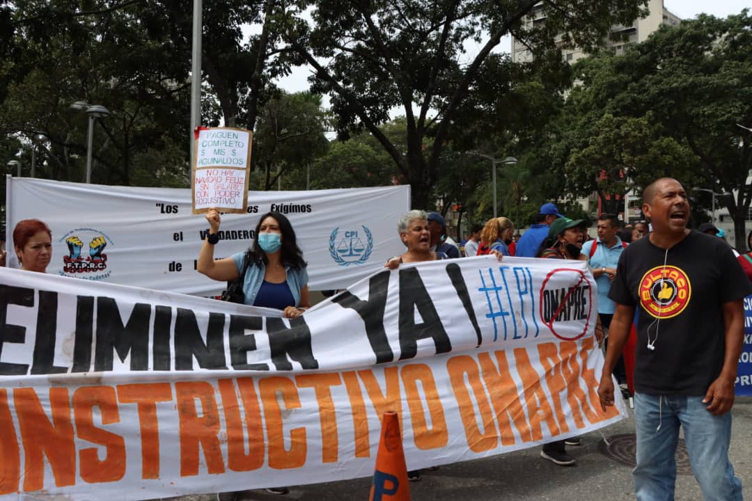 Protesta- trabajadores públicos (Mairet Chourio)