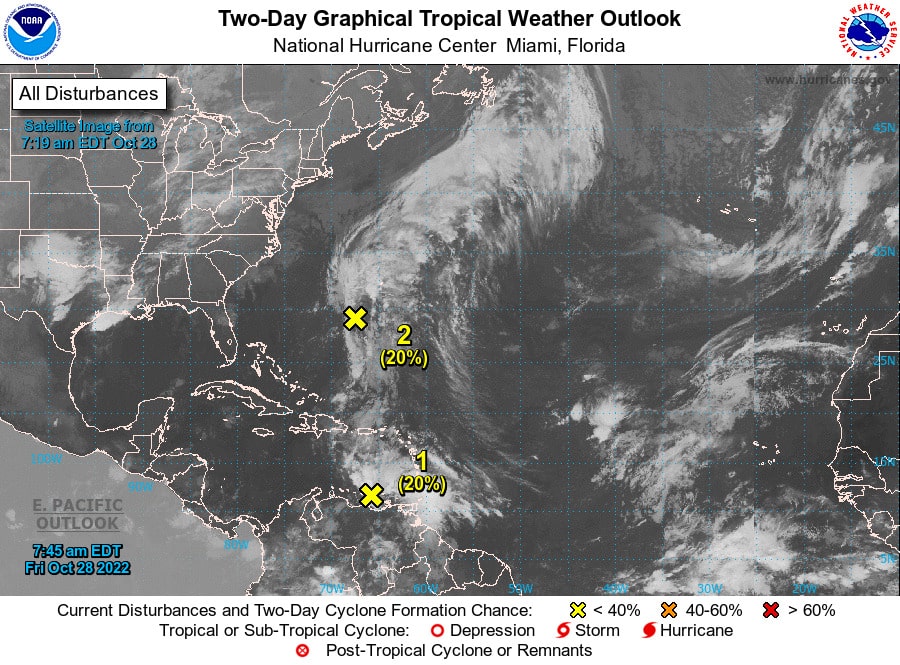 NHC estima que se forme una depresión tropical sobre Venezuela este fin de semana