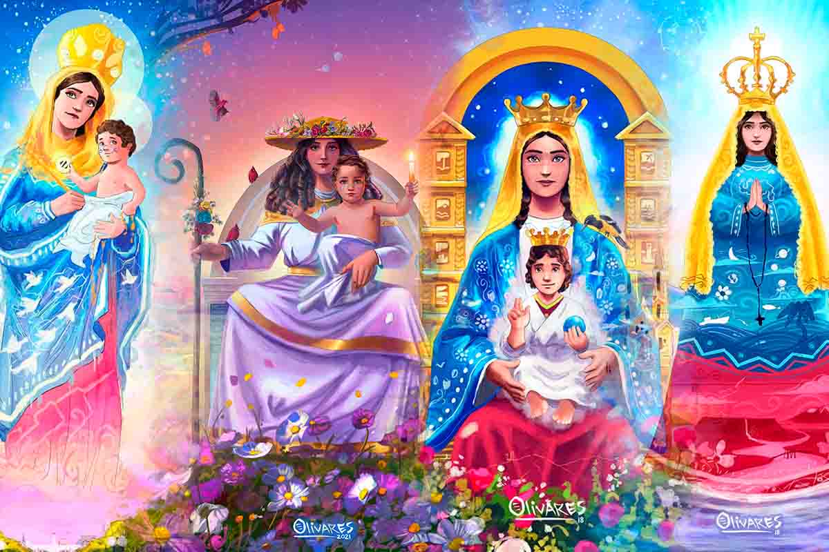 Devociones marianas con historias tricolor