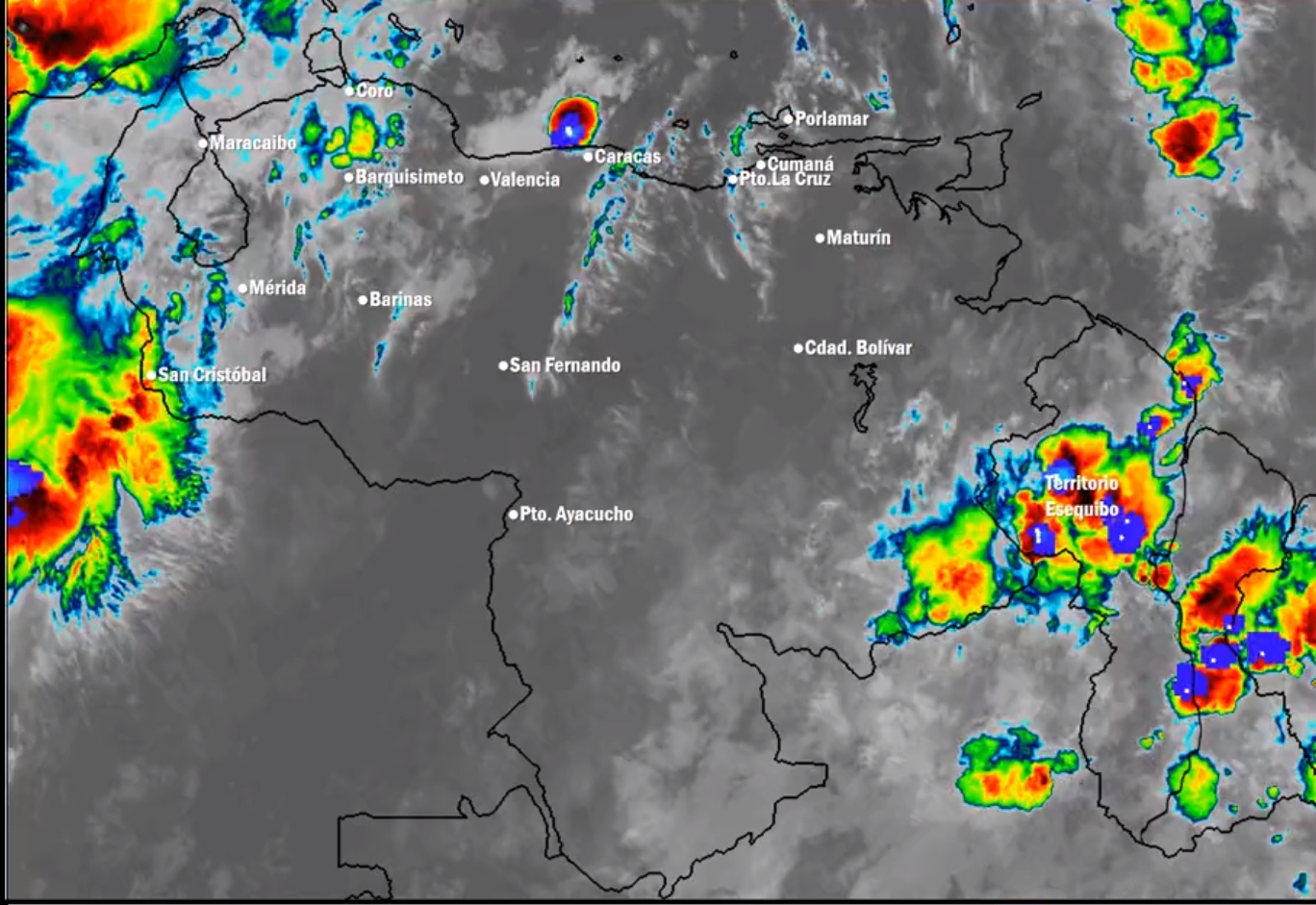 Este domingo Inameh prevé que 13 estados tendrán lluvias nocturnas