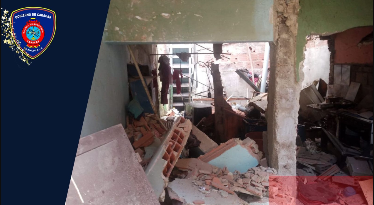 Explosión de bombona de gas doméstico deja dos personas heridas en La Silsa, Catia