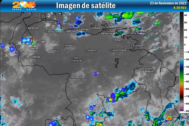 Inameh: Lluvias de intensidad variable en horas de la tarde y noche #23Nov