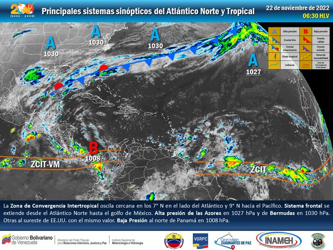 Lluvias en horas de la tarde en gran parte del país este #22Nov