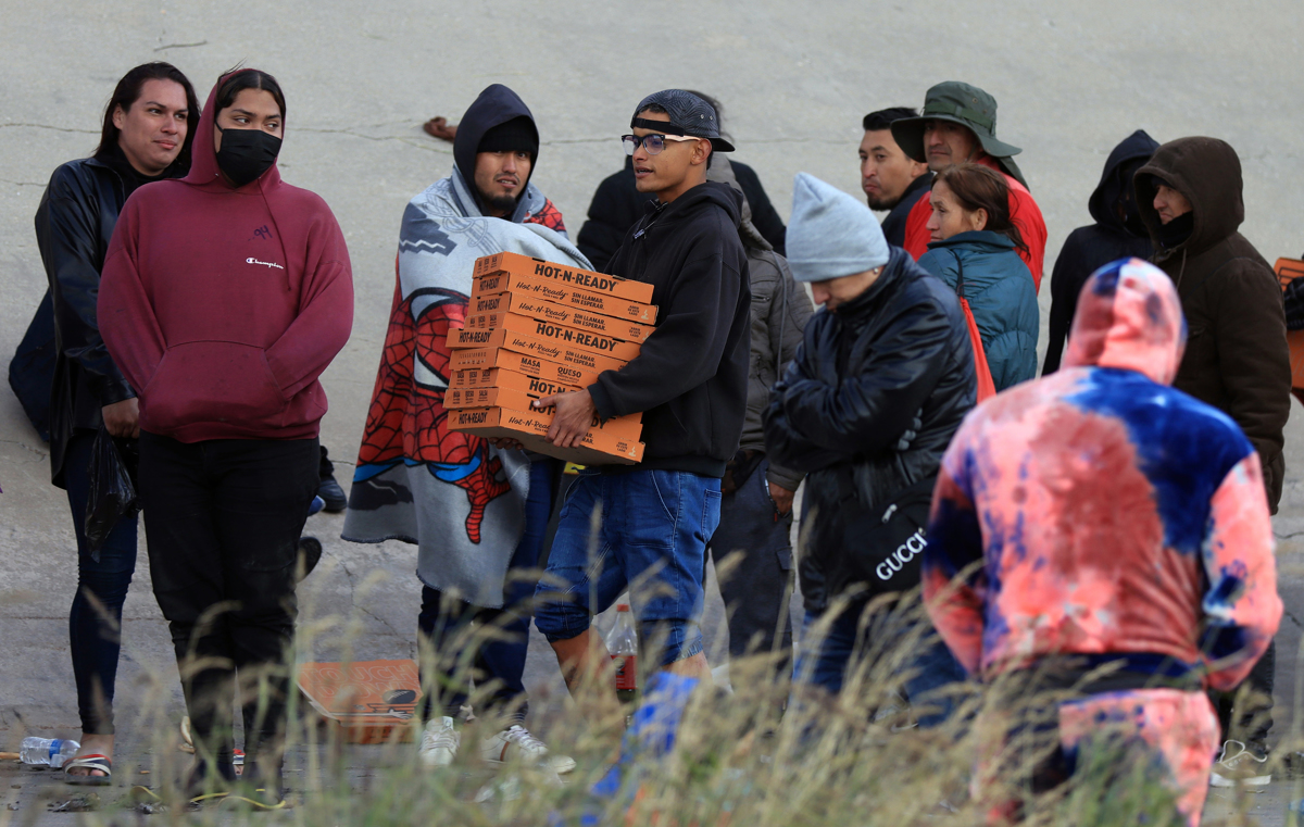 Migrantes intentan cruzar la frontera sur de México