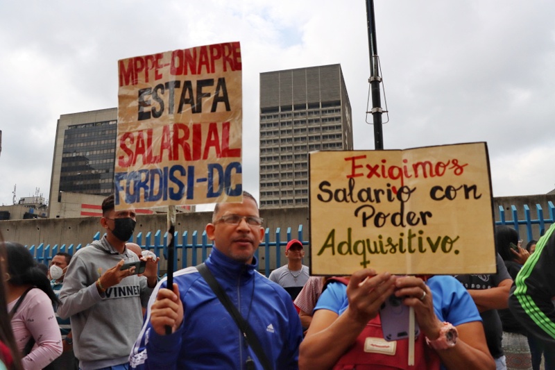 Protesta de educadores- 9 de enero- Caracas (Mairet Chourio)