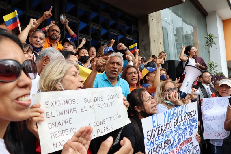 Protesta de educadores- 9 de enero- Caracas (Mairet Chourio)