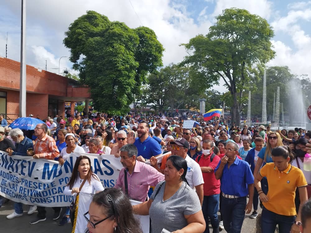 Protesta de educadores- 9 de enero- Monagas
