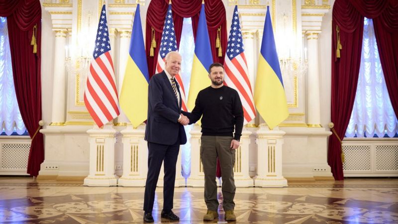 Joe Biden visita Kyiv por sorpresa días antes del primer aniversario de la invasión rusa a Ucrania